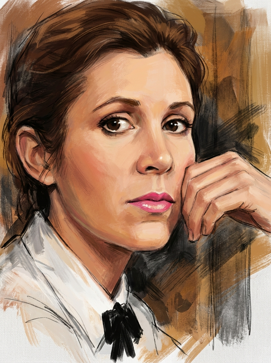 After painted digital portrait three