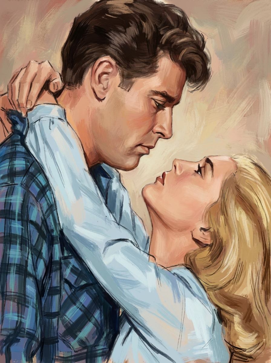 Two person painted portrait sample